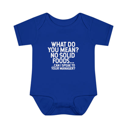 What do you mean no Solid Foods? Onesie
