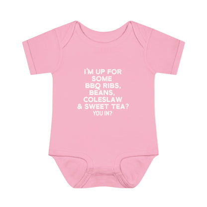 I'm up for some BBQ Ribs, Beans, Coleslaw & Sweet Tea Onesie