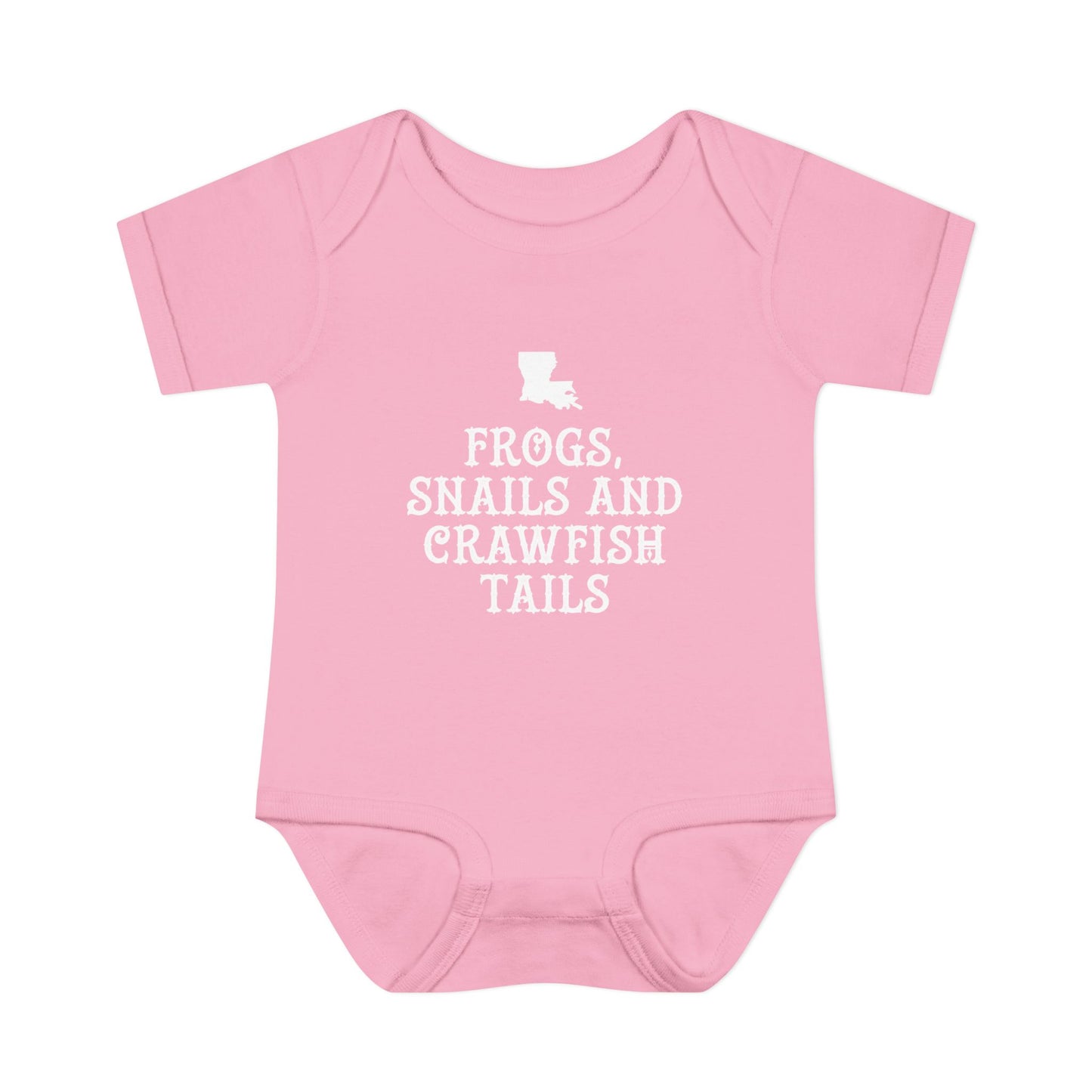 Frogs, Snails, and Crawfish Tails Onesie