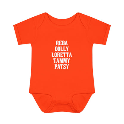 Reba, Dolly, Loretta, Tammy, Patsy Onesie Iconic Country Singers