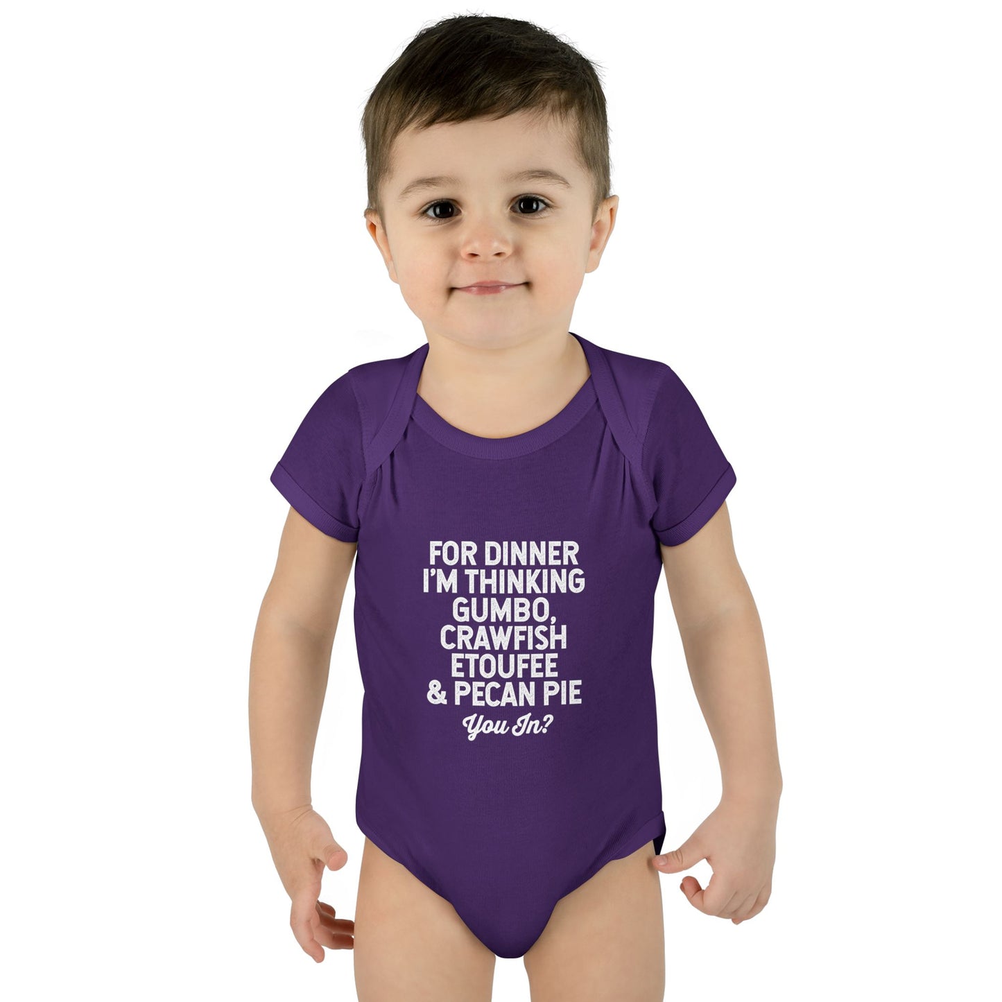 For Dinner, I'm Thinking Gumbo, Crawfish, Etoufee & Pecan Pie Onesie