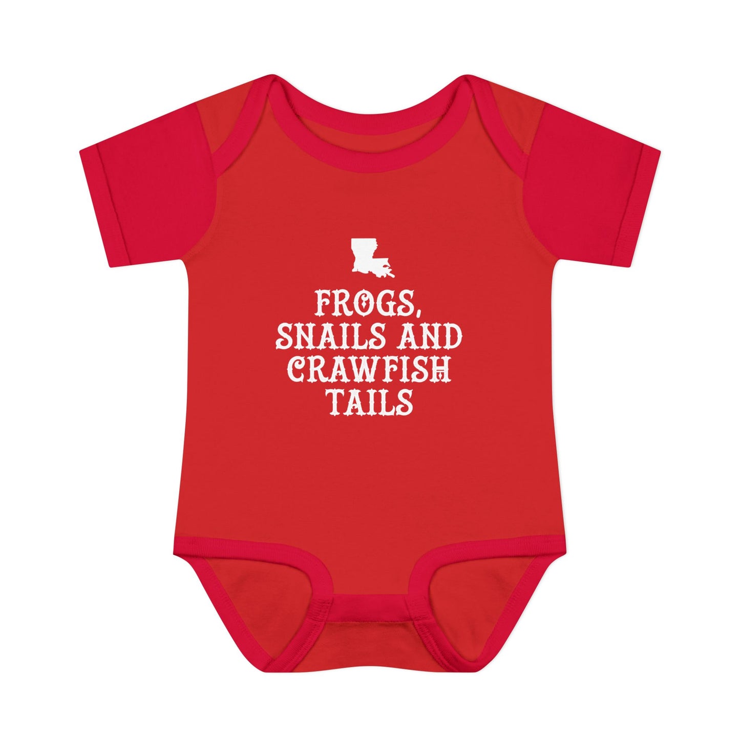 Frogs, Snails, and Crawfish Tails Onesie