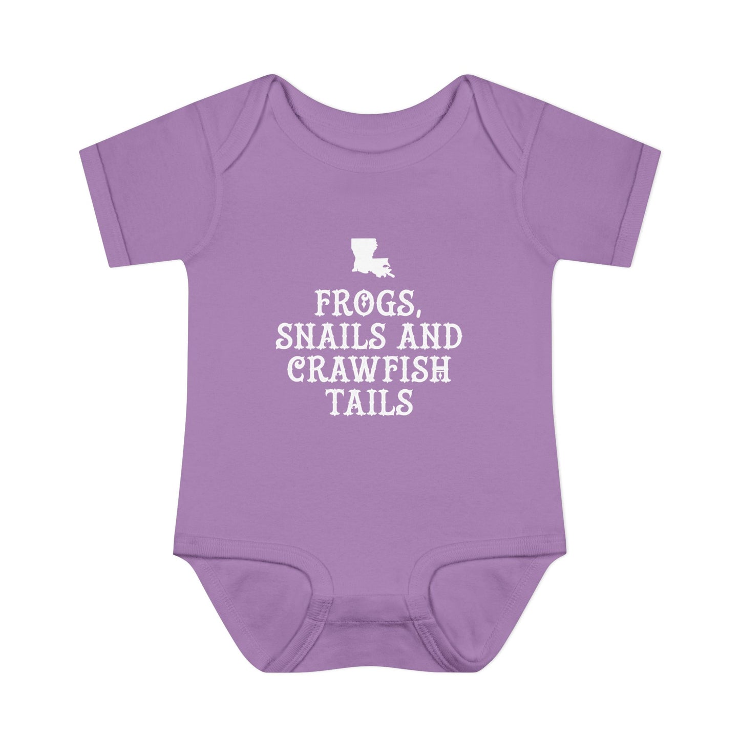 Frogs, Snails, and Crawfish Tails Onesie