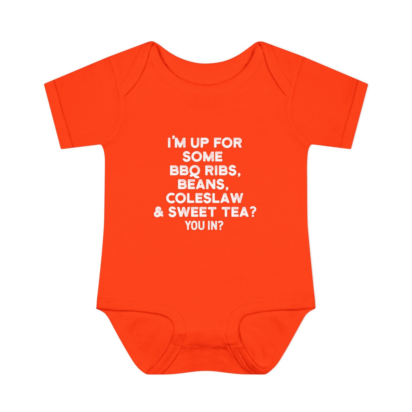 I'm up for some BBQ Ribs, Beans, Coleslaw & Sweet Tea Onesie