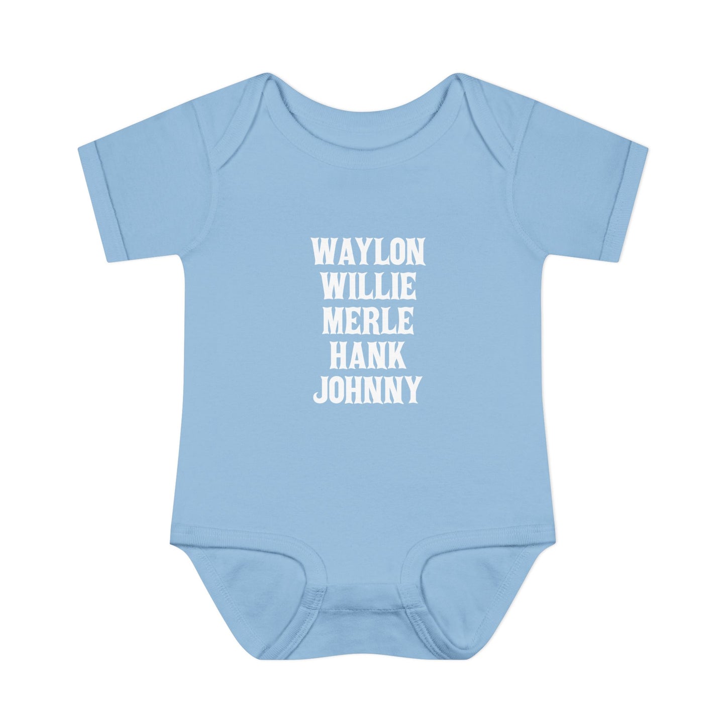 Waylon Willie Merle Hank Jonny Onesie