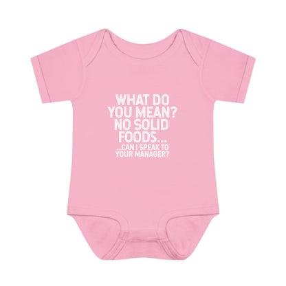 What do you mean no Solid Foods? Onesie