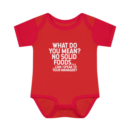 What do you mean no Solid Foods? Onesie