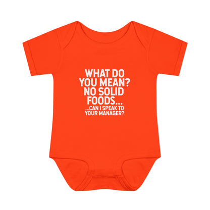 What do you mean no Solid Foods? Onesie