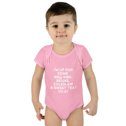 I'm up for some BBQ Ribs, Beans, Coleslaw & Sweet Tea Onesie