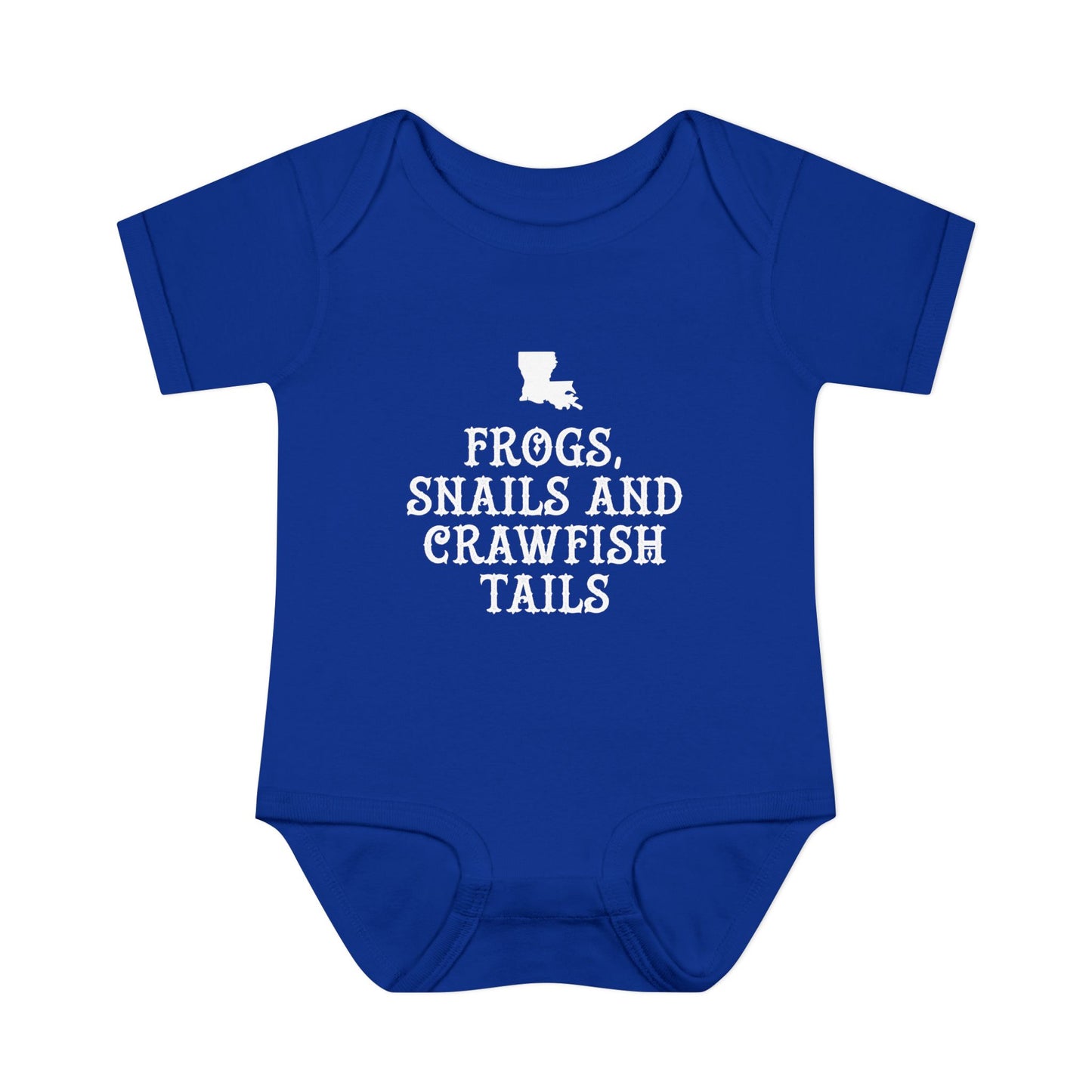 Frogs, Snails, and Crawfish Tails Onesie