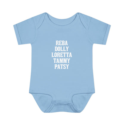 Reba, Dolly, Loretta, Tammy, Patsy Onesie Iconic Country Singers
